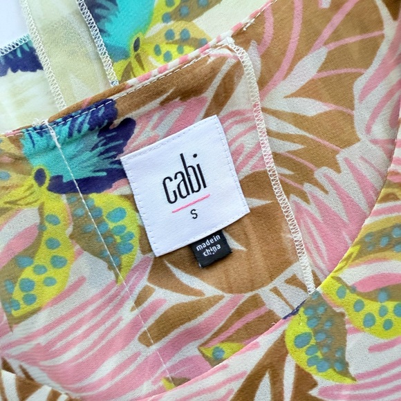 CAbi Tropical Orchid Print Ombré Gradient Print Top Size S - Picture 8 of 12